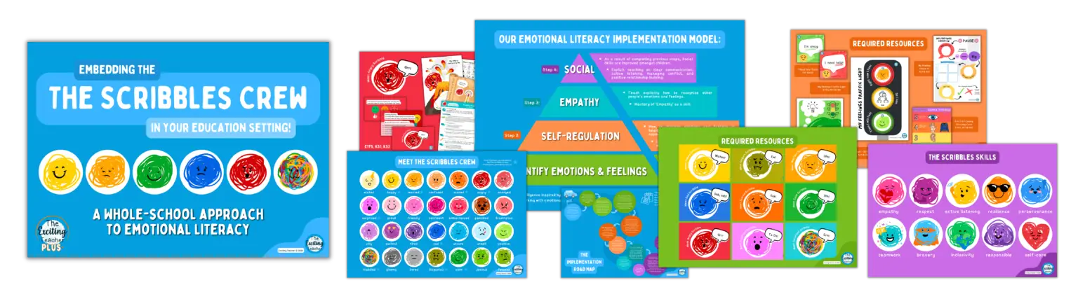 Implementing The Scribbles Crew Framework in Your Education Setting Banner by Exciting Teacher